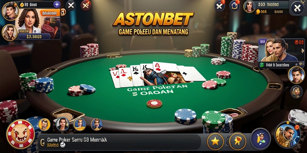 Tampilan gameplay seru di ASTONBET dengan pemain yang penuh strategi.