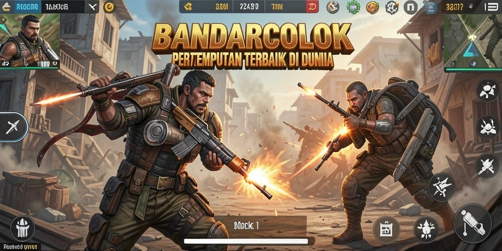 Tangkapan layar menampilkan aksi intens dalam permainan Battle Royale.