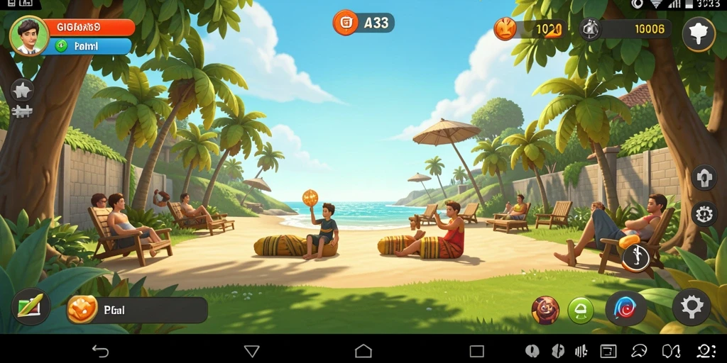 Tampilan gameplay GIGA33 yang ceria dan menarik.