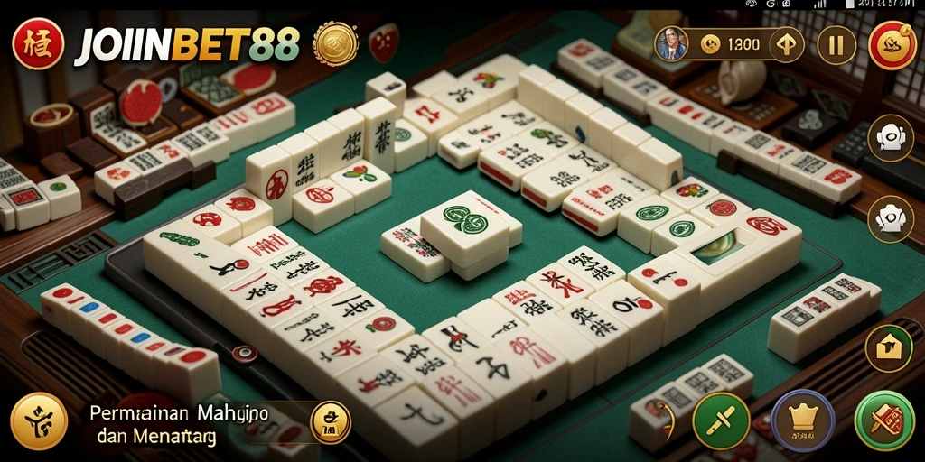 Screenshot game JOINBET88 menampilkan gameplay Mahjong yang menarik.