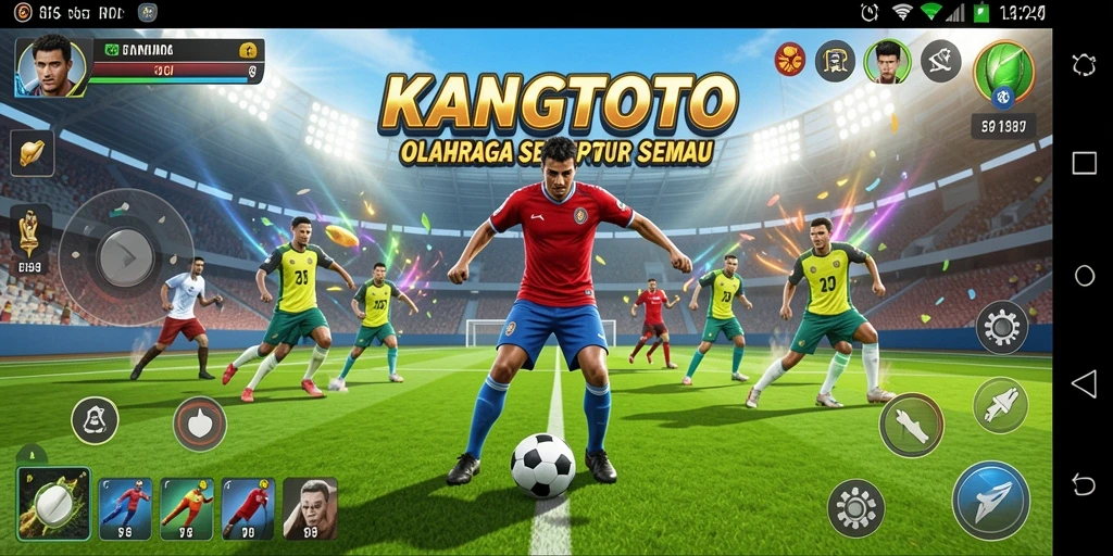 Tampilan permainan KANGTOTO dengan aksi olahraga penuh semangat.