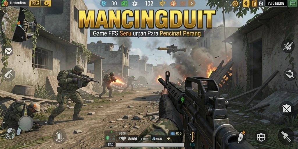 Tampilan gameplay seru di medan perang MANCINGDUIT.