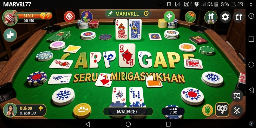 Tampilan gameplay seru dalam permainan Gaple MARVRL77.