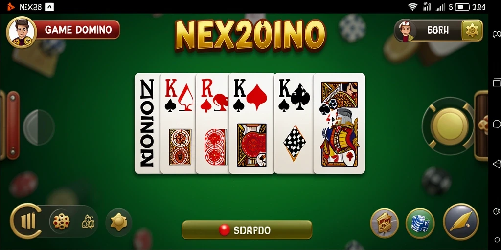 Tangkapan layar gameplay Domino yang mendebarkan di NEX288.