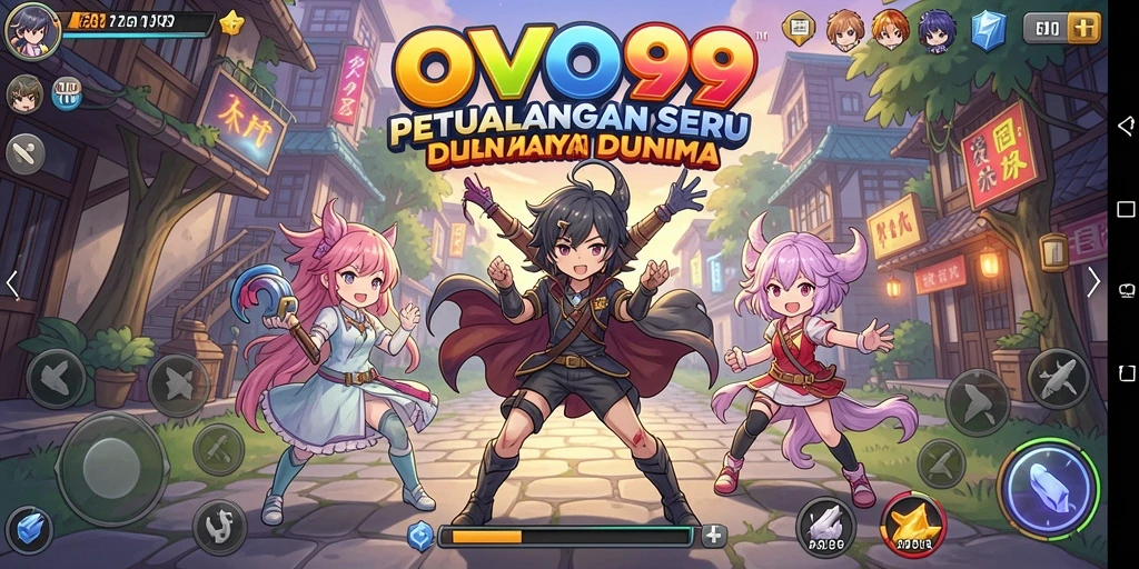 Tampilan gameplay seru di OVO99 dengan karakter anime yang mengesankan.