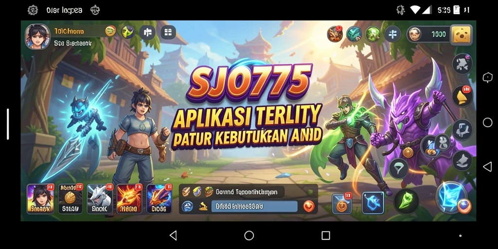 Tampilan antarmuka aplikasi SJO777 yang sederhana dan efisien.