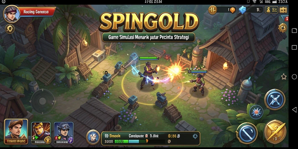 Tampilan gameplay SPINGOLD yang menarik dan interaktif.