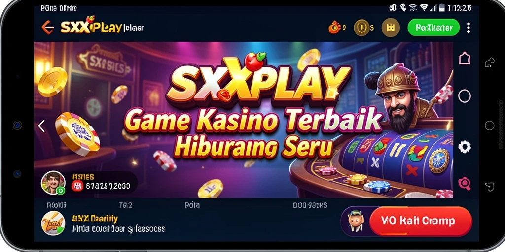 Tampilan gameplay seru dalam aplikasi Kasino SXXPLAY.